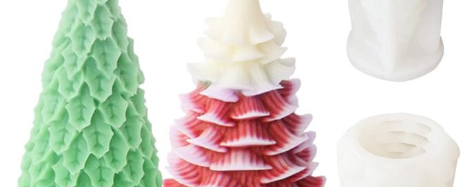 Christmas Tree Candle Mold 3D Candle Molds for Candle Christmas Silicone Resin Casting Mold Making