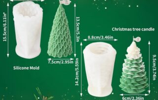 Christmas Tree Candle Mold 3D Candle Molds for Candle Christmas Silicone Resin Casting Mold Making