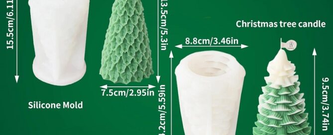 Christmas Tree Candle Mold 3D Candle Molds for Candle Christmas Silicone Resin Casting Mold Making