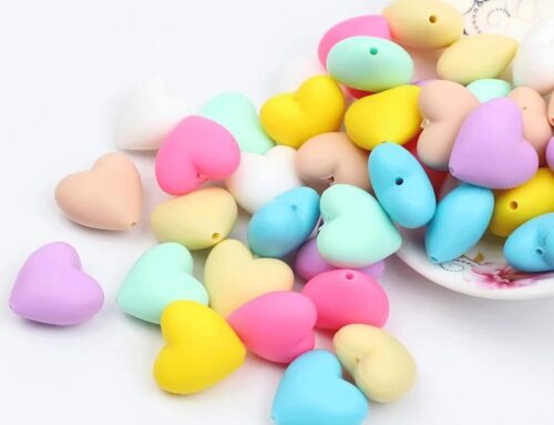 Heart Silicone Beads Mix Color Silicone Beads Colorful Shaped Beads for DIY Craft Lanyard Necklace