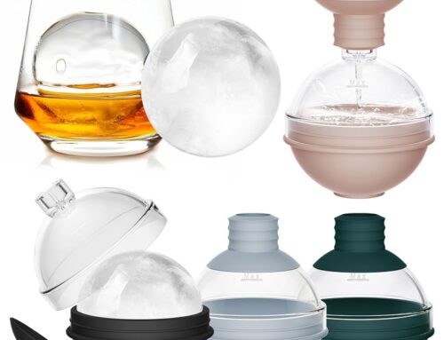 Large Ice Ball Molds for Whiskey Silicone Round Ice Maker for Freezer Reusable Ice Tray