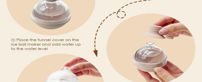 Large Ice Ball Molds for Whiskey Silicone Round Ice Maker for Freezer Reusable Ice Tray
