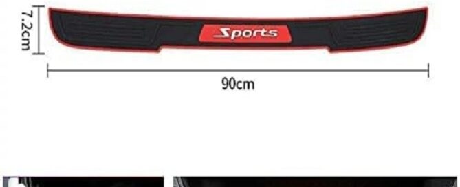Rear Bumper Protector Rubber Scratch Resistant Trunk Entry Guards Running Board Rubber Strips
