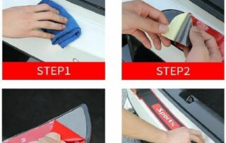 Rear Bumper Protector Rubber Scratch Resistant Trunk Entry Guards Running Board Rubber Strips