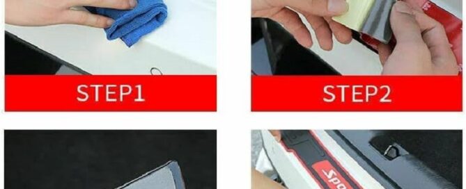 Rear Bumper Protector Rubber Scratch Resistant Trunk Entry Guards Running Board Rubber Strips