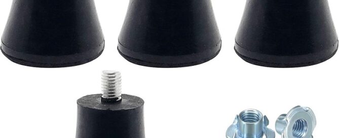 Rubber Furniture Pads Feet with T-Nut Non-Slip Furniture Legs Floor Protector10mm Rubber Feet