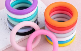 Silicone Beadable O Rings Frame 65mm Round Bead Loop Circle Link Connectors Focal Beads