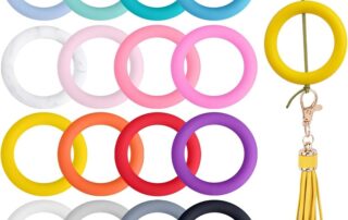 Silicone Beadable O Rings Frame 65mm Round Bead Loop Circle Link Connectors Focal Beads