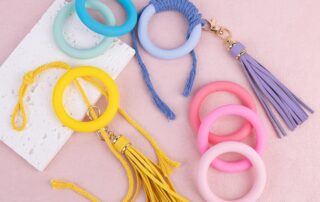 Silicone Beadable O Rings Frame 65mm Round Bead Loop Circle Link Connectors Focal Beads