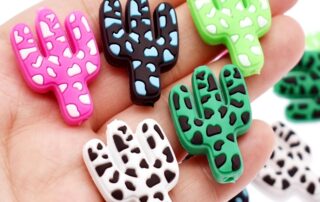 Silicone Focal Bead Leopard Cactus Cute Loose Beads Silicone Bead Tool For DIY Pens Lanyard