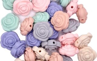 Silicone Focal Beads Flower Silicone Beads for Keychain Making Silicone Bead Tool