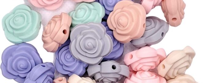 Silicone Focal Beads Flower Silicone Beads for Keychain Making Silicone Bead Tool