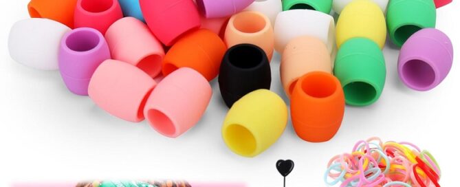 Silicone Hair Beads for Kids Girls Braids Soft Colorful Silicone Bead Tool