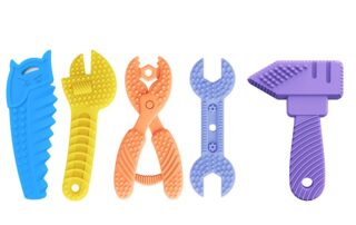 Silicone Teeth Grinding Spanner Baby Silicone Grinding Rod Baby Spanner Teething