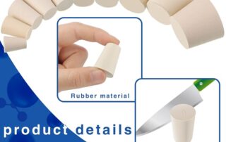 Solid Lab Rubber Stoppers Plugs Small White Cork Rubber Gasket Assorted Waterproof Stoppers