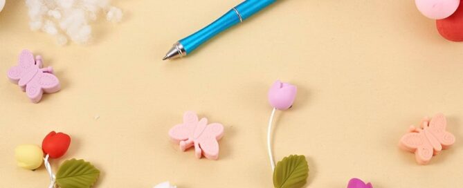 Tulip Butterfly Leaf Silicone Focal Beads Flower Silicone Beads Loose Spacer Beads for Jewelry Making