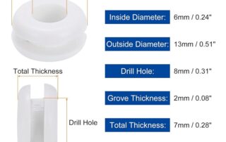 White Rubber Gasket Double Sided Hole Plugs Ring Gasket for Firewall Cable Wire Protecting