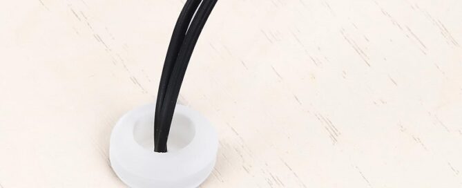 White Rubber Gasket Double Sided Hole Plugs Ring Gasket for Firewall Cable Wire Protecting
