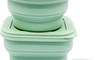 Collapsible Pure Silicone Food Storage Containers With Lids Airtight Bento Lunch Box Containers