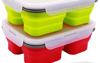 Fuji Silicone Tool Collapsible Silicone Bento Lunch Boxes Lunch Food Storage Containers