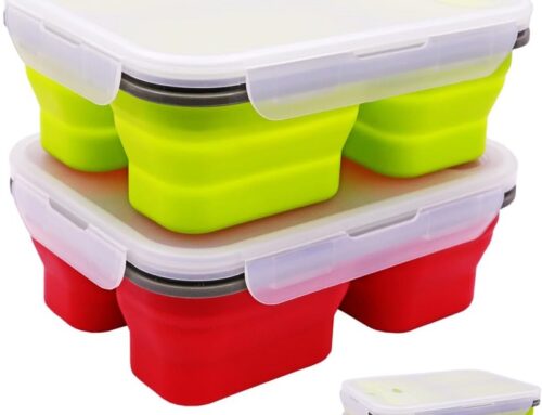 Fuji Silicone Tool Collapsible Silicone Bento Lunch Boxes Lunch Food Storage Containers