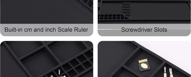 Heat Resistant Silicone Soldering Mat Electronics Work Mat for Laptop Repair Garage Workbench Mat