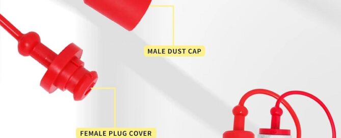 Red Rubber Dust Cap for Hydraulic Quick Coupler Automotive Rubber Body Plugs