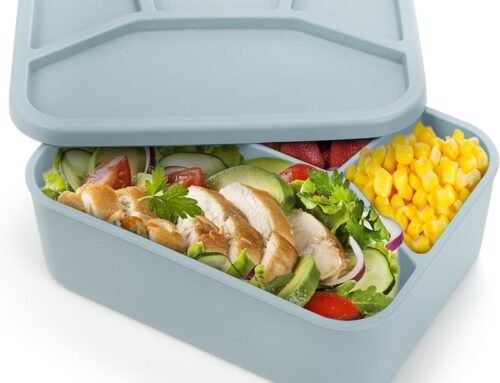 Silicone Bento Box 4 Compartment Leakproof Lunch Box With Lid 42 Oz Unbreakable Storage Container