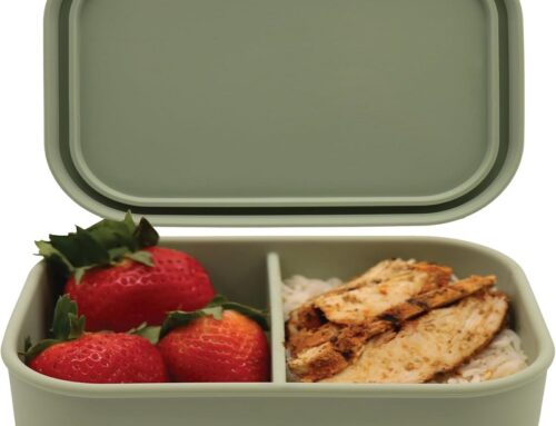 Silicone Bento Box Leakproof 2 Compartments Food Container Storage