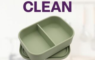 Silicone Bento Box Leakproof 2 Compartments Food Container Storage