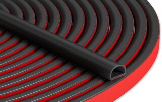 Trailer Door Seal Trim D Shaped EPDM Foam Rubber Multi-Use Seal Weather Stripping for Doors