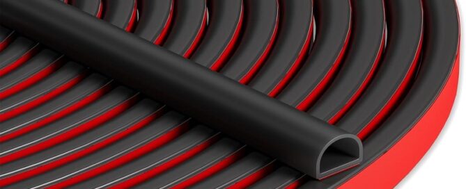 Trailer Door Seal Trim D Shaped EPDM Foam Rubber Multi-Use Seal Weather Stripping for Doors