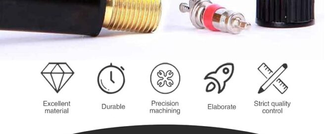 Tubeless Rubber Valve Pure Copper Body Anti-Rust Valve Core Bonnet Rubber Seal
