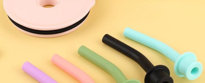 Press in Straw Tips for Hydro Flask Travel Tumbler Reusable Rubber BPA Free Straw Elbow