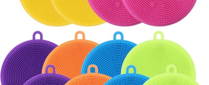 Silicone Dish Scrubber Silicone Sponge Dish Brush Food Grade Reusable Rubber Sponges Gasket
