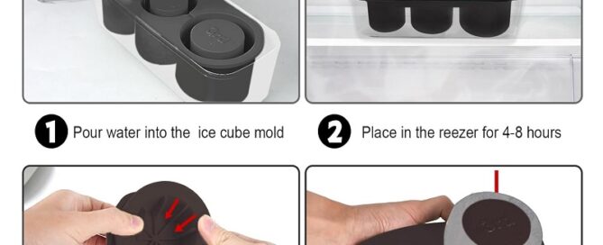 Silicone Ice Cube Tray for Stanley Cup Stanley multi-purpose Silicone 3 Pcs Cylinder Ice Mold for Freezer