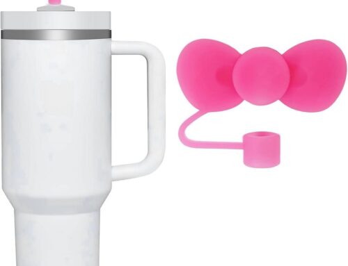 Deep Pink Bow Straw Cover for Stanley Cup Stanley Multi-purpose Silicone Straw Cap Stopper