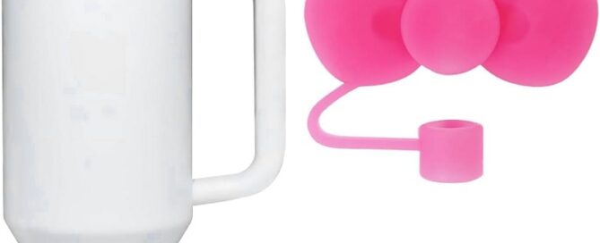 Deep Pink Bow Straw Cover for Stanley Cup Stanley Multi-purpose Silicone Straw Cap Stopper