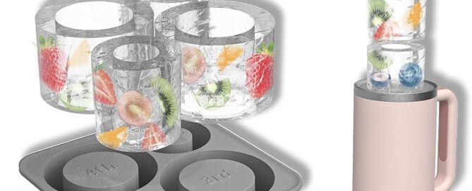 Silicone Ice Tray for Stanley Cups 4 Compartment Silicone Cylinder Ice Molds Stanley Multi-purpose silicone Mold
