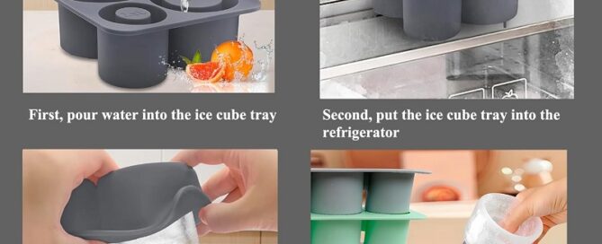 Silicone Ice Tray for Stanley Cups 4 Compartment Silicone Cylinder Ice Molds Stanley Multi-purpose silicone Mold