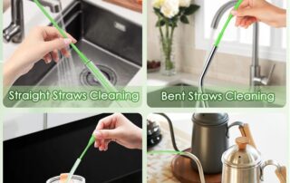 Stanley Multi-purpose Silicone Straw Brushes Bendable 6mm & 8mm Long Straw Cleaner