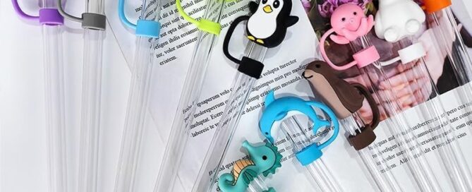 Stanley multi-purpose Silicone Gray Shark Straw Covers and Caps Reusable Straw Tips Lids
