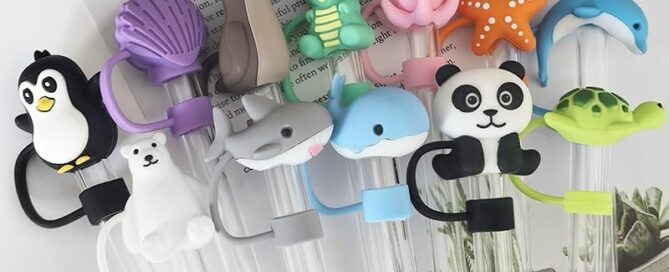 Stanley multi-purpose Silicone Gray Shark Straw Covers and Caps Reusable Straw Tips Lids