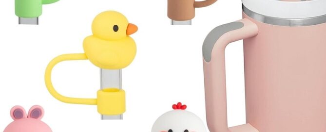 Teddy Bear 10mm Silicone Straw Cover Cap Stanley Multi-purpose Silicone Reusable Straws Tip Lids