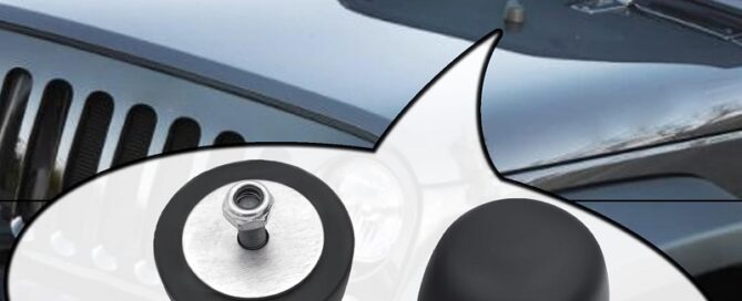 Jk Rubber Screw Plug Rubber Bumper Cushion Hood Bump Stop Fits for Jeep Wrangler