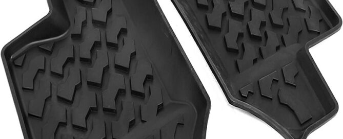 Rubber Rear Door Mats Fit for Jeep for Wrangler Car Seat Mat Jk rubber Carpet Liner