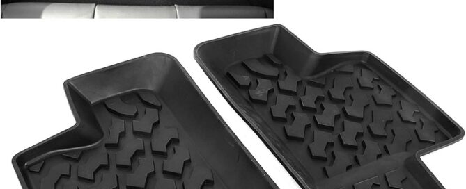 Rubber Rear Door Mats Fit for Jeep for Wrangler Car Seat Mat Jk rubber Carpet Liner