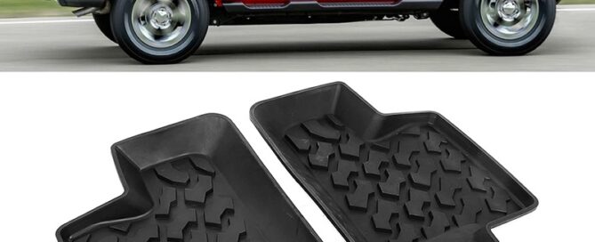 Rubber Rear Door Mats Fit for Jeep for Wrangler Car Seat Mat Jk rubber Carpet Liner