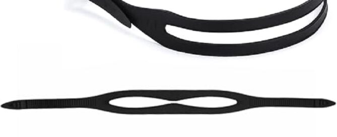 Silicone Swimming Goggles Strap Round Flat Rubber Gasket Swim Eyewear Head Band