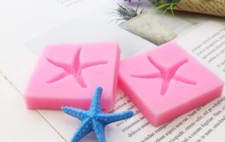 2 Pieces 3D Starfish Silicone Mold, DIY Silicone Mold Candy Cake Decoration Baking Tool